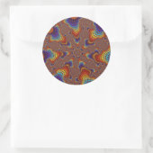 Sticker Rond Brown Rainbow Starburst (Sac)