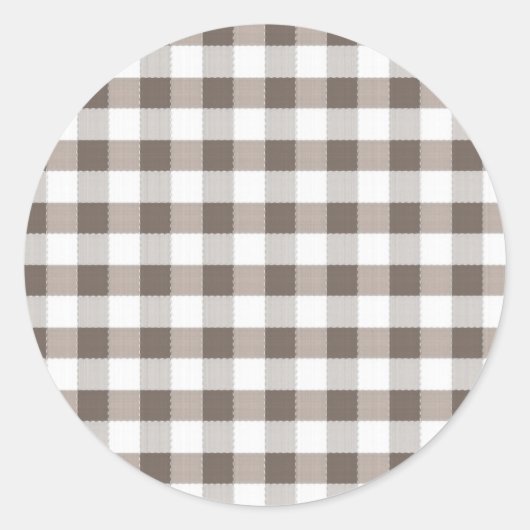 Sticker Rond Brown Table Cloth Pattern (Devant)