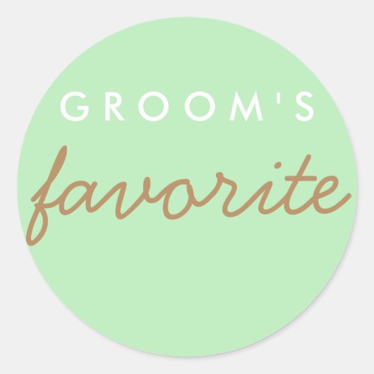 Sticker Rond Brown vert de la pièce personnalisée (Devant)