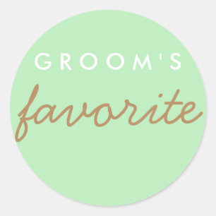 Sticker Rond Brown vert de la pièce personnalisée