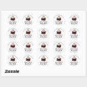 Sticker Rond Brownie Theme Petit Rassemblement (Feuille)
