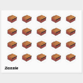 Sticker Rond brownies au chocolat (Feuille)