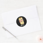 Sticker Rond Brr-ito Funny Froid Froid Burrito Pun Dark BG (Enveloppe)