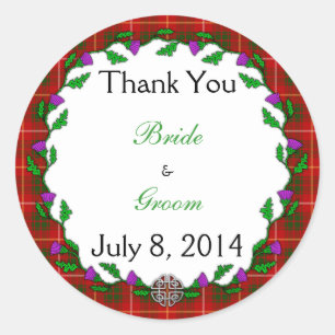 Sticker Rond Bruce Celtic Merci Mariage