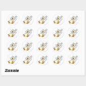 Sticker Rond Bruce White (Feuille)