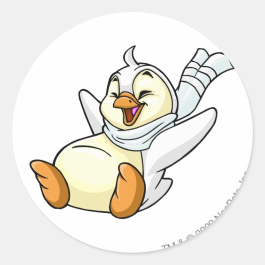 Sticker Rond Bruce White (Devant)