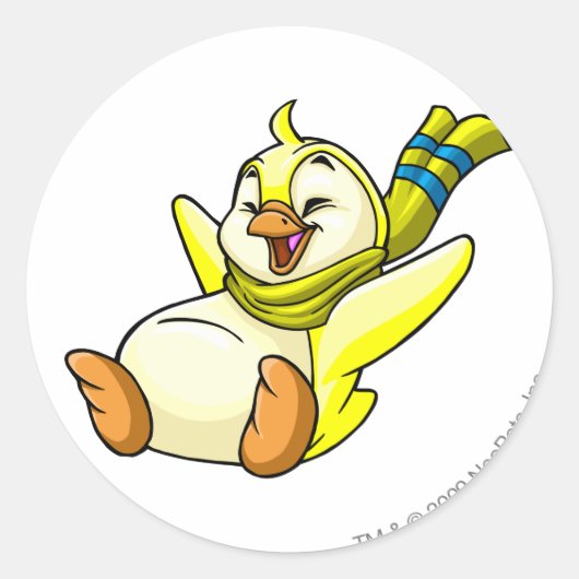 Sticker Rond Bruce Yellow (Devant)