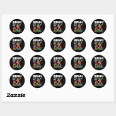 Sticker Rond Bruh C'est mon anniversaire Master Builder Bloc Br (Feuille)
