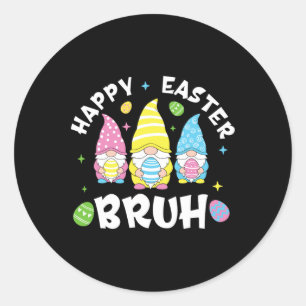 Sticker Rond Bruh Pâques Jour Funny Lapin Lapin Joyeux Gn Pâque
