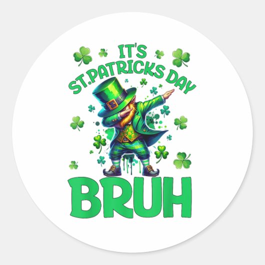 Sticker Rond Bruh St Patrick (Devant)
