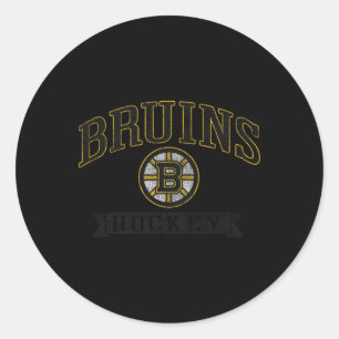 Sticker Rond Bruins de Boston Vintage Hockey Gris Officiellemen