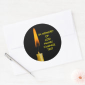 Sticker Rond Brûler La Bougie Et Votre Texte (Enveloppe)