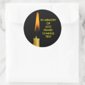 Sticker Rond Brûler La Bougie Et Votre Texte (Sac)