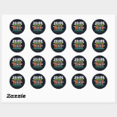 Sticker Rond Brûler les glucides et non les hydrocarbures Chang (Feuille)