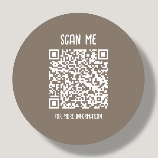 Sticker Rond Brun | Analyse de code QR professionnel