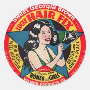 Sticker Rond Brun doux de la Géorgie