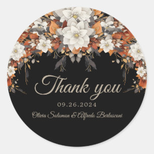 Sticker Rond Brun foncé, caramel de café et beige automne