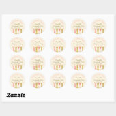 Sticker Rond Brunch Bubbly Retro Merci de la Bachelorette (Feuille)