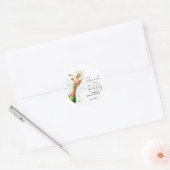 Sticker Rond Brunch Et Bubbly Champagne nuptiale Douche (Enveloppe)