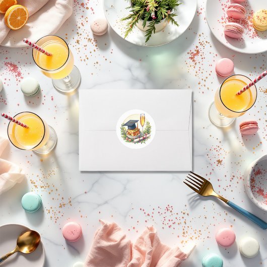 Sticker Rond Brunch Graduation