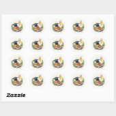 Sticker Rond Brunch Graduation (Feuille)