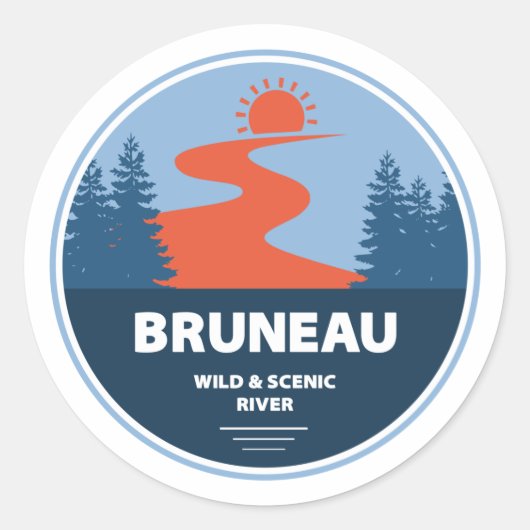 Sticker Rond Bruneau Wild Et Rivière Pittoresque Idaho (Devant)