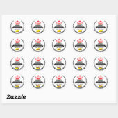 Sticker Rond Brunei (Feuille)