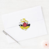 Sticker Rond Brunéi Darussalam déchiré le drapeau (Enveloppe)