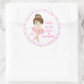 Sticker Rond Brunette Tu Cute Ballerina (Sac)