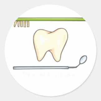 Sticker Rond Brush doux Dental-dent miroir