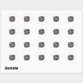 Sticker Rond Brut Junetdix noir (Feuille)