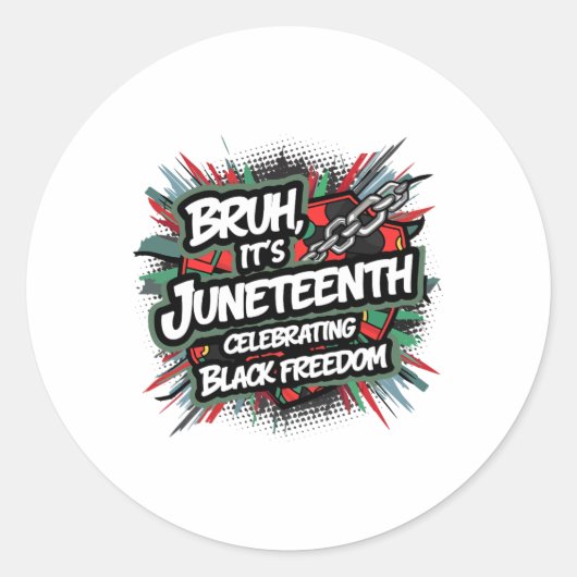 Sticker Rond Brut Junetdix noir (Devant)