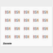 Sticker Rond BSN Bachelor of Science in Nursing Graduation (Feuille)