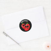 Sticker Rond Bubba-neros Funny Habanero Pun Dark BG (Enveloppe)