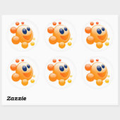 STICKER ROND BUBBBLY SUN (Feuille)