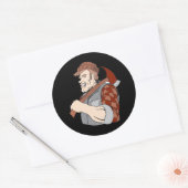 Sticker Rond bûcheron (Enveloppe)
