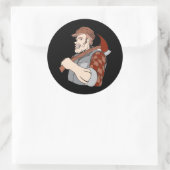 Sticker Rond bûcheron (Sac)