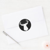 STICKER ROND BUCK SILLHOUETTE (Enveloppe)