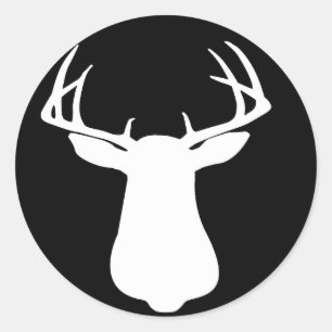 STICKER ROND BUCK SILLHOUETTE