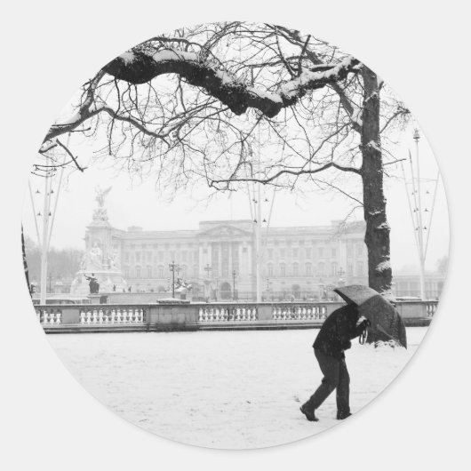 Sticker Rond Buckingham Palace (Devant)