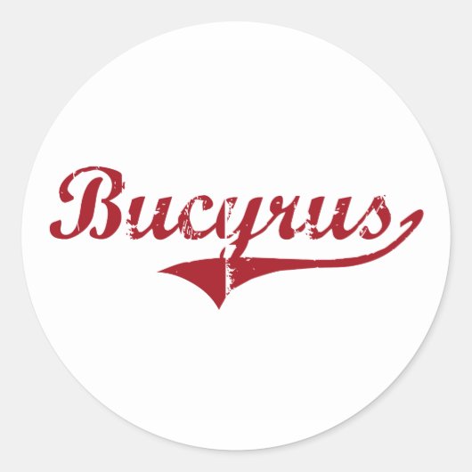 Sticker Rond Bucyrus Ohio Classic Design (Devant)