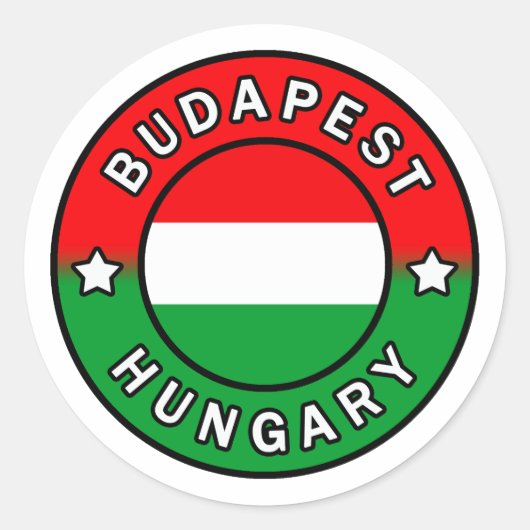 Sticker Rond Budapest Hongrie (Devant)