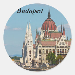 Sticker Rond Budapest, le bâtiment du Parlement, Budapest