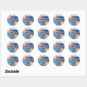 Sticker Rond Budapest vintage (Feuille)