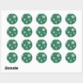 Sticker Rond Buddy le Motif Elf Snowflake (Feuille)