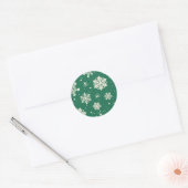 Sticker Rond Buddy le Motif Elf Snowflake (Enveloppe)