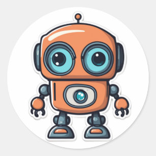 Sticker Rond Buddy Robot