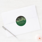 Sticker Rond Budget GREENERY Feuille Night Sky Mariage (Enveloppe)