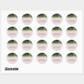 Sticker Rond Budget Greenery Feuille Night Sky Mariage (Feuille)