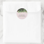 Sticker Rond Budget Greenery Feuille Night Sky Mariage (Sac)